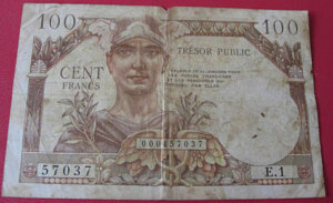 100 francs Trésor Public type 1955