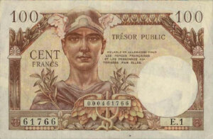 100 francs Trésor Public type 1955