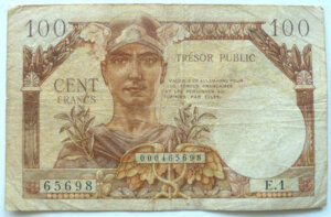 100 francs Trésor Public type 1955