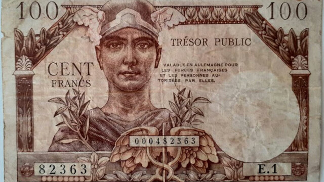 100 francs Trésor Public type 1955