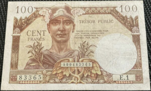 100 francs Trésor Public type 1955