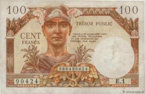 100 francs Trésor Public type 1955