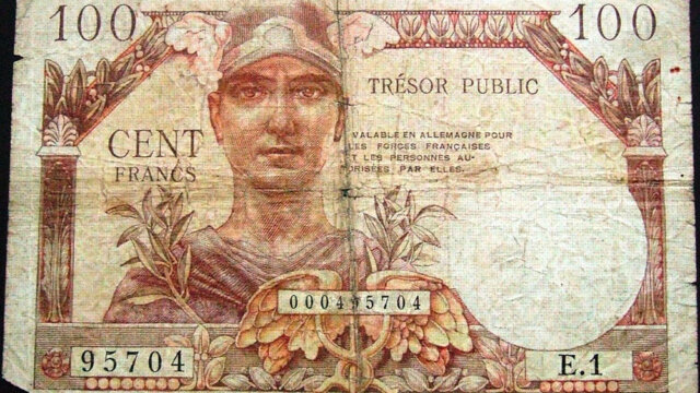 100 francs Trésor Public type 1955