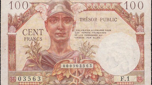 100 francs Trésor Public type 1955