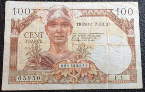 100 francs Trésor Public type 1955