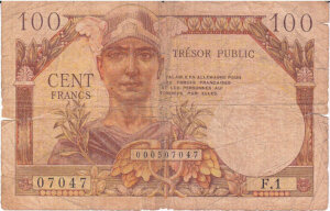 100 francs Trésor Public type 1955