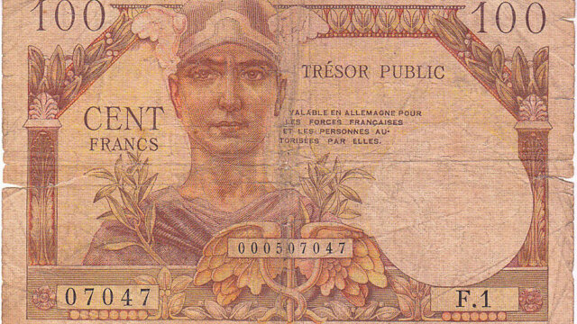 100 francs Trésor Public type 1955