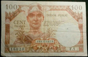 100 francs Trésor Public type 1955