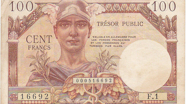 100 francs Trésor Public type 1955