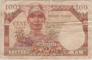 100 francs Trésor Public type 1955