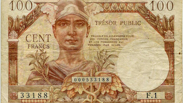 100 francs Trésor Public type 1955