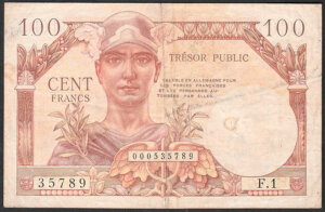 100 francs Trésor Public type 1955