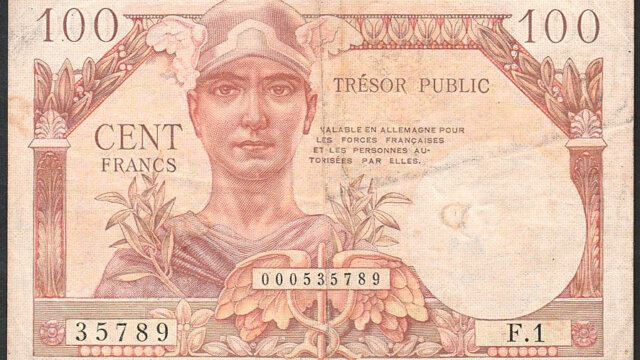 100 francs Trésor Public type 1955