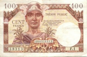 100 francs Trésor Public type 1955