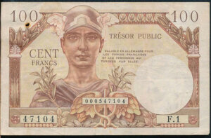 100 francs Trésor Public type 1955