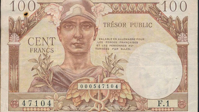 100 francs Trésor Public type 1955