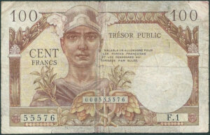 100 francs Trésor Public type 1955