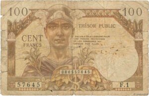 100 francs Trésor Public type 1955