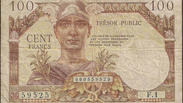 100 francs Trésor Public type 1955