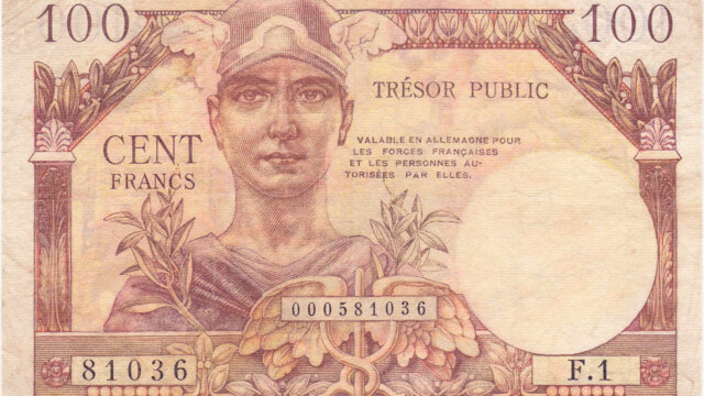 100 francs Trésor Public type 1955