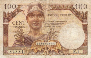 100 francs Trésor Public type 1955