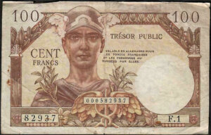 100 francs Trésor Public type 1955