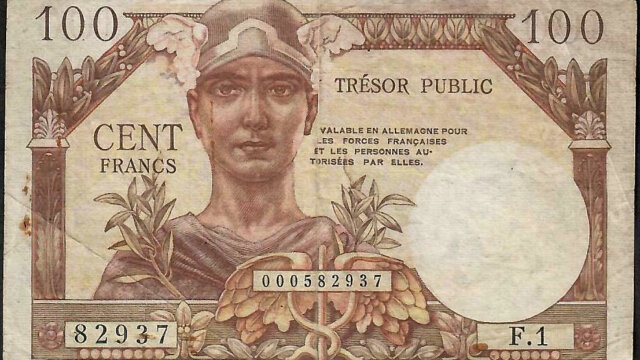 100 francs Trésor Public type 1955