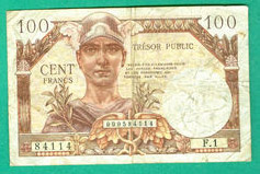 100 francs Trésor Public type 1955