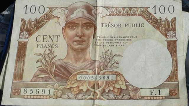 100 francs Trésor Public type 1955