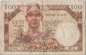 100 francs Trésor Public type 1955