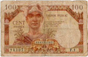 100 francs Trésor Public type 1955