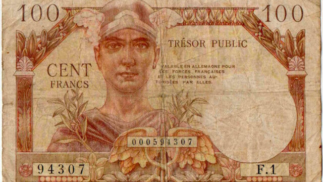 100 francs Trésor Public type 1955