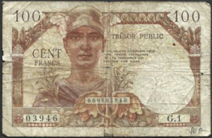 100 francs Trésor Public type 1955