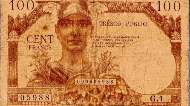 100 francs Trésor Public type 1955