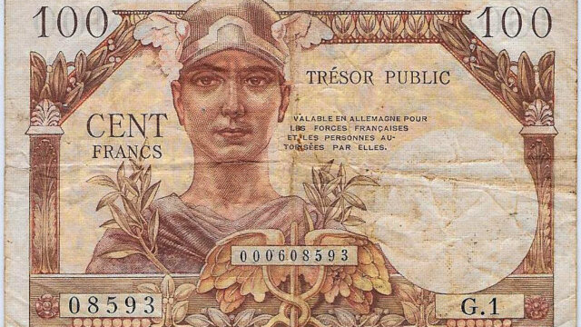 100 francs Trésor Public type 1955