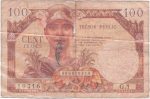 100 francs Trésor Public type 1955