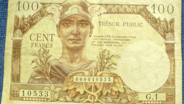 100 francs Trésor Public type 1955