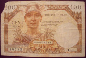 100 francs Trésor Public type 1955