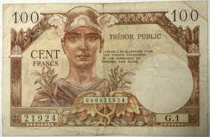 100 francs Trésor Public type 1955