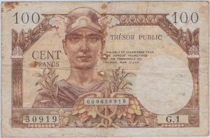 100 francs Trésor Public type 1955