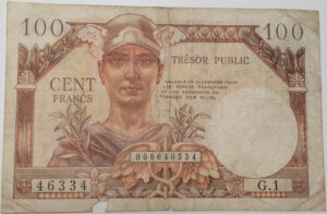 100 francs Trésor Public type 1955