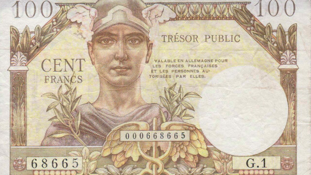 100 francs Trésor Public type 1955