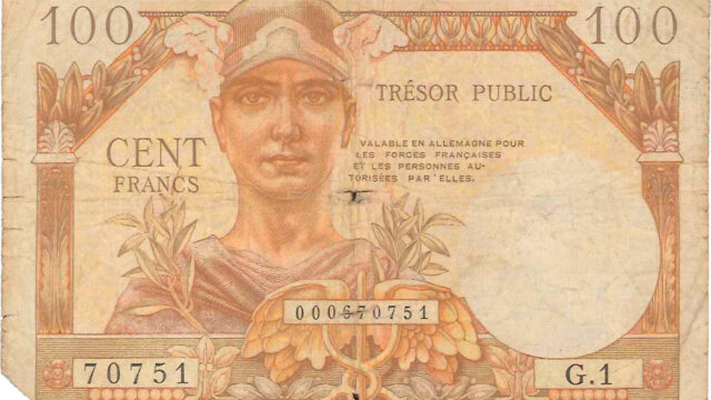 100 francs Trésor Public type 1955