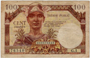 100 francs Trésor Public type 1955