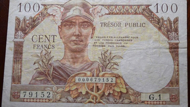 100 francs Trésor Public type 1955