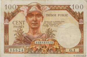 100 francs Trésor Public type 1955