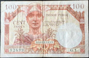 100 francs Trésor Public type 1955