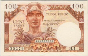 100 francs Trésor Public type 1955