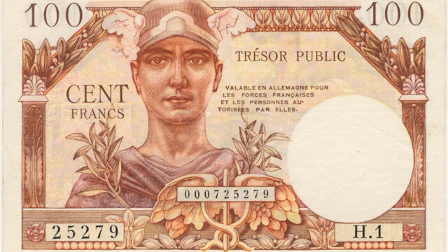 100 francs Trésor Public type 1955