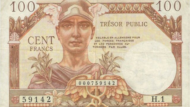 100 francs Trésor Public type 1955